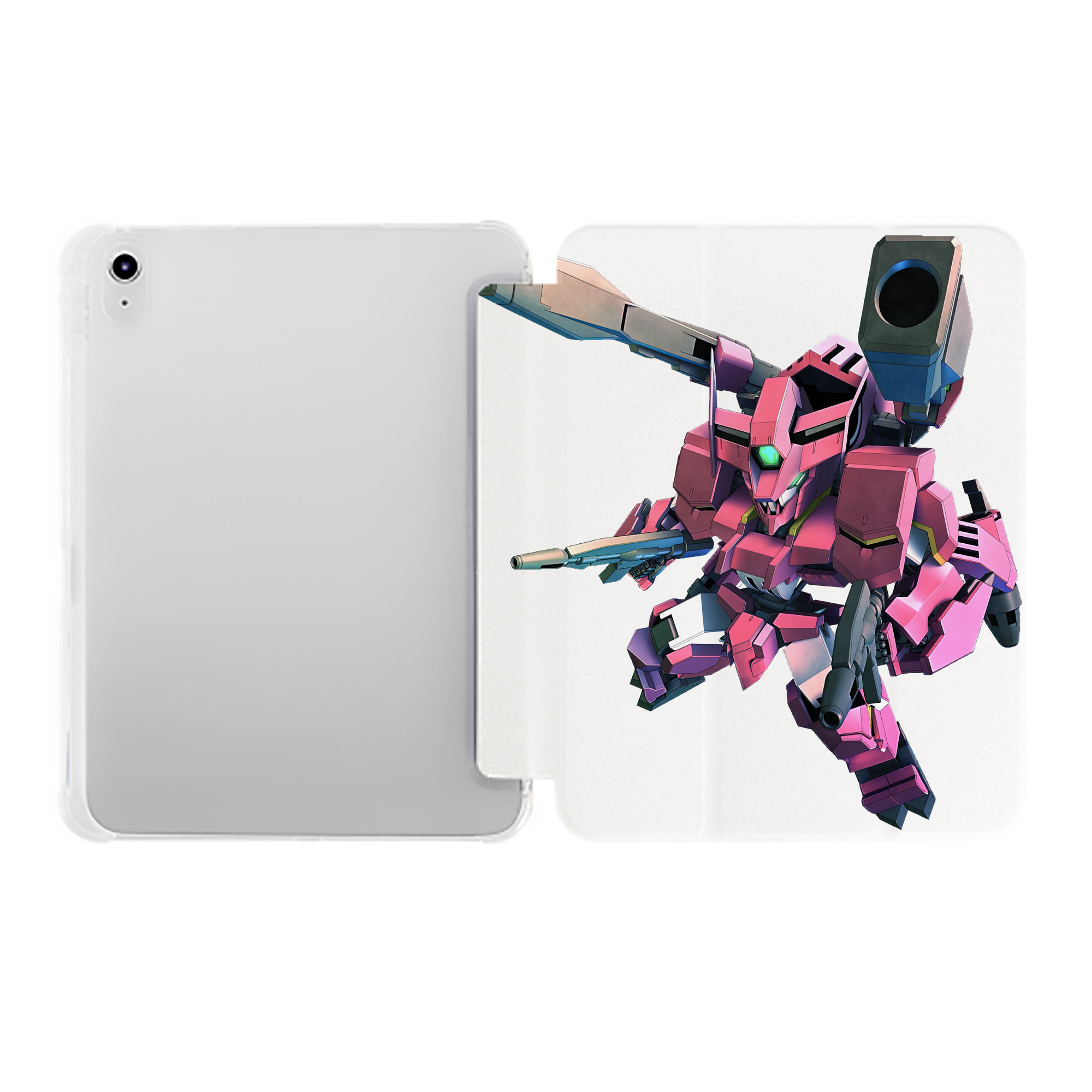 （画像用） 機動戦士ガンダム Mobile Suit Gundam IPad ケース ペン収納付き 三つ折りスタンド PUレザー×シリコン 対応機種9.5/10.5/10.9インチ